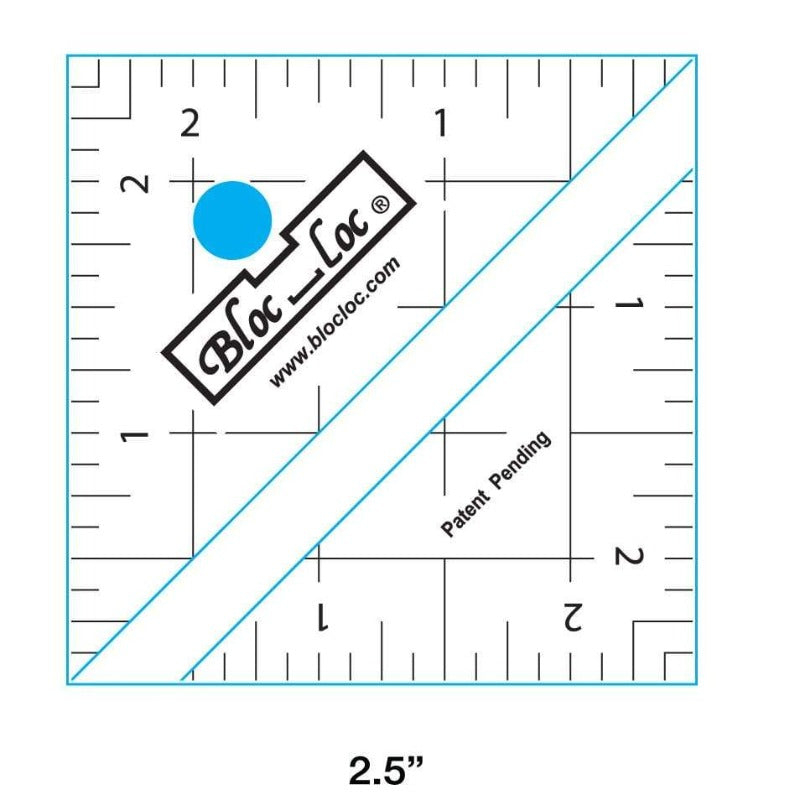 Bloc_Loc 2.5" Half Square Triangle Square Up Ruler