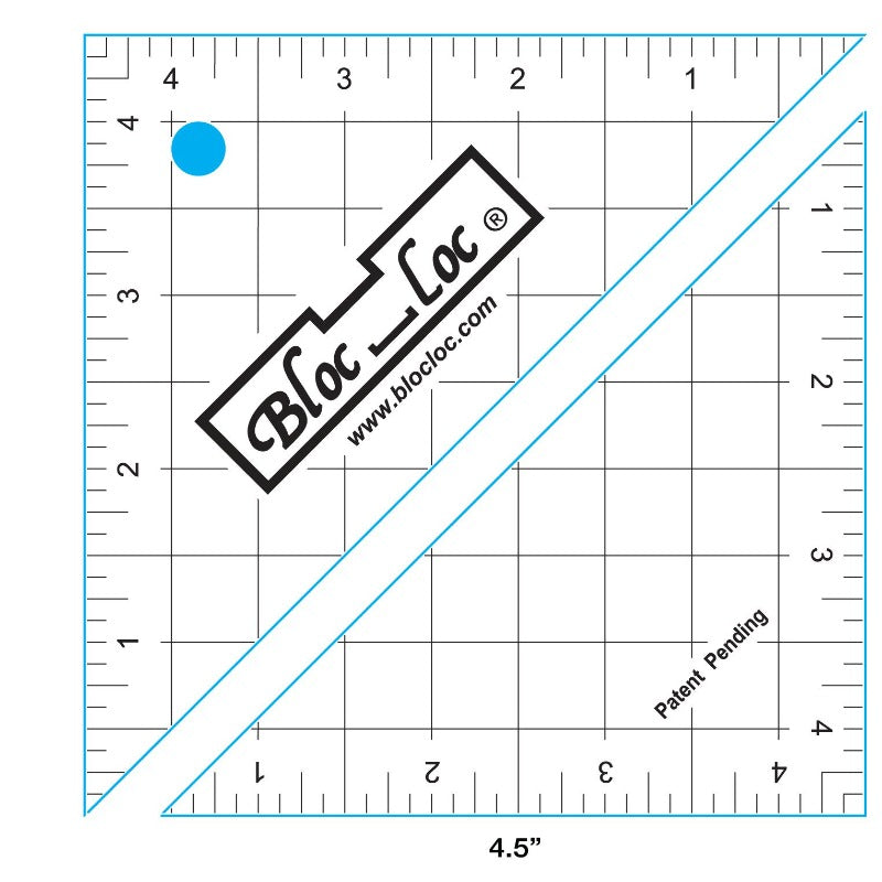 Bloc_loc Half Square Triangle Ruler 4.5"