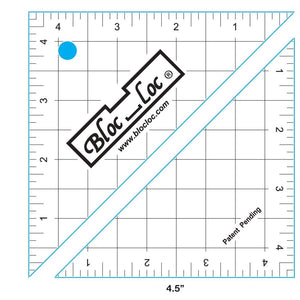Bloc_Loc 4.5" Half Square Triangle Square Up Ruler