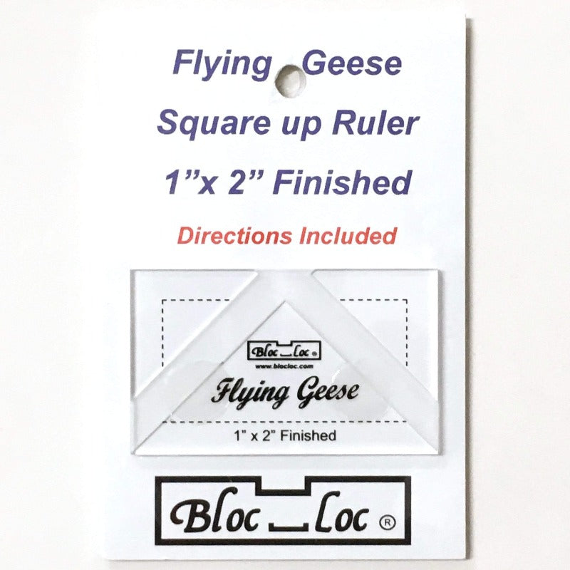 Bloc_Loc 1x2 Flying Geese Square Up Ruler - Purple Daisies Quilting