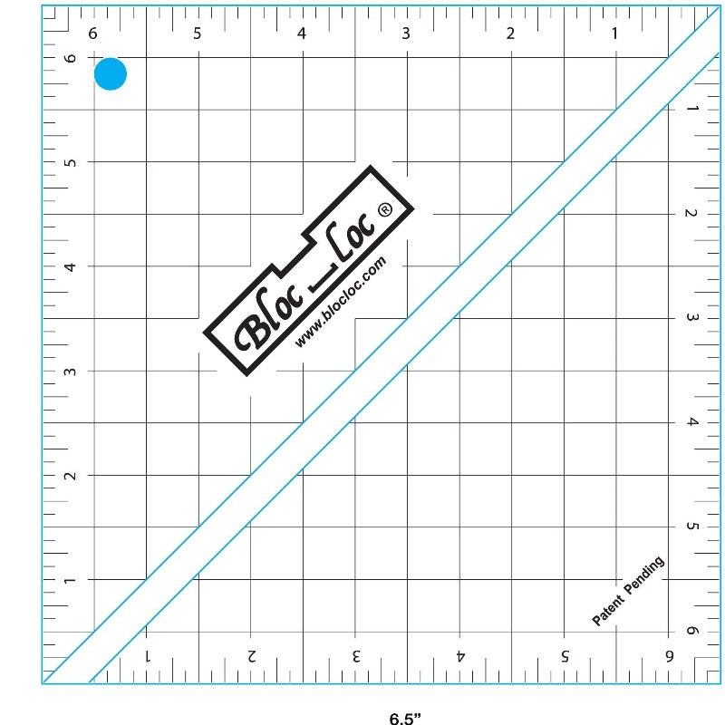 Bloc_Loc 6.5" Half Square Triangle Square Up Ruler