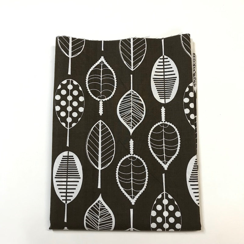 Leaves - Brown - Organic Cotton