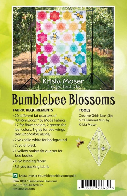 Bumblebee Blossoms by Krista Moser - Purple Daisies Quilting