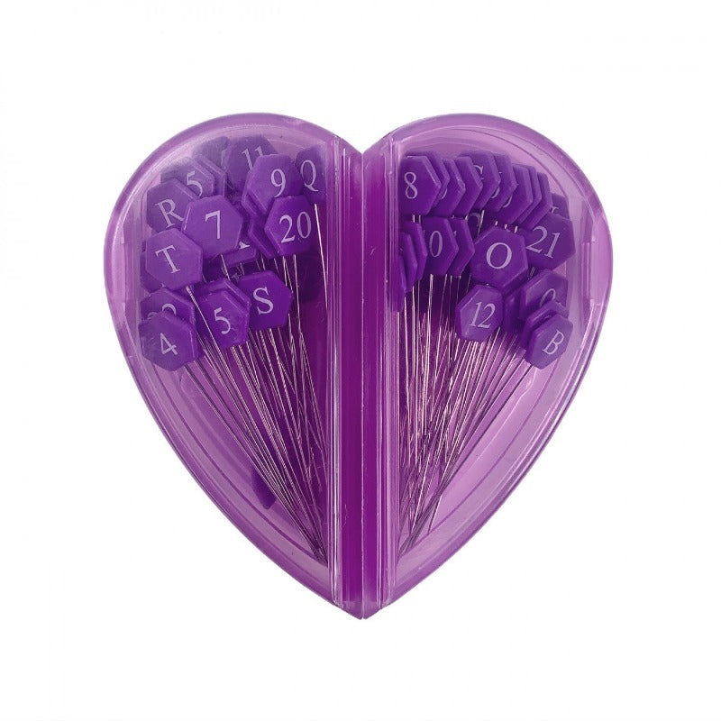 Cool Pins ABC 123 Heart storage box by Gypsy Quilter