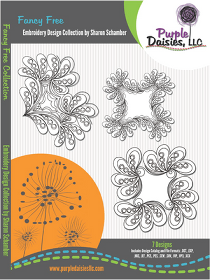Fancy Free digitized longarm and machine embroidery designs by Sharon Schamber