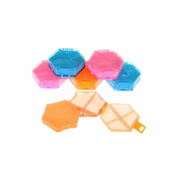 Hexagon Container Purple Daisies Quilting