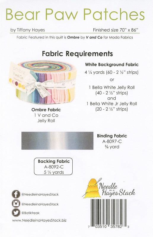 Bear Paw Patches - Pattern/Kit
