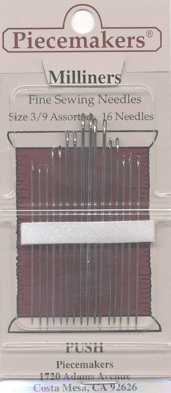 Fine, curved needles size 10