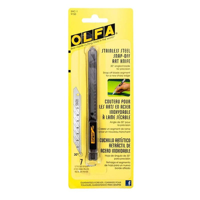 OLFA SAC-1 - Stainless Steel Precision Snap-off Knife