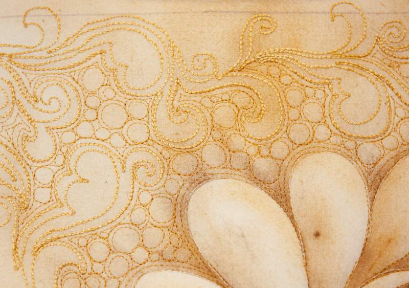 Whimsical Feathers - Trapunto & Bobbin Work