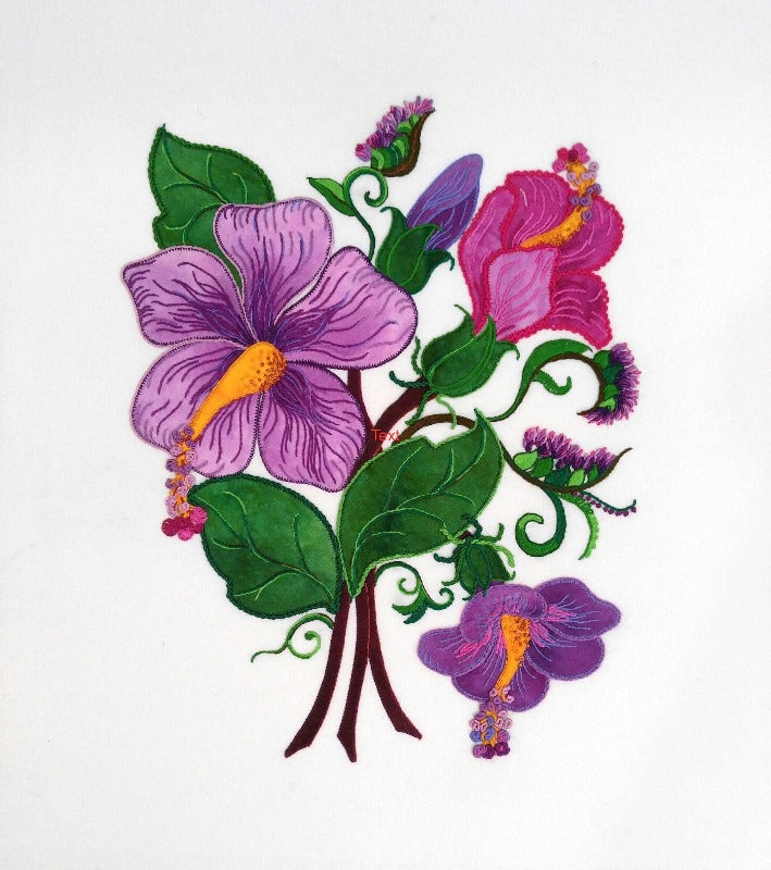 Purple Hibiscus - Applique Pattern