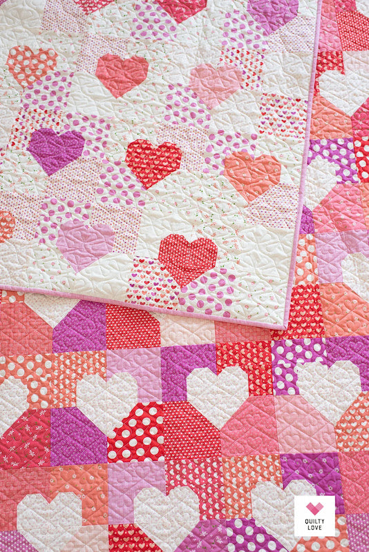 Patchwork Hearts by Quilty Love - Purple Daisies Quilting
