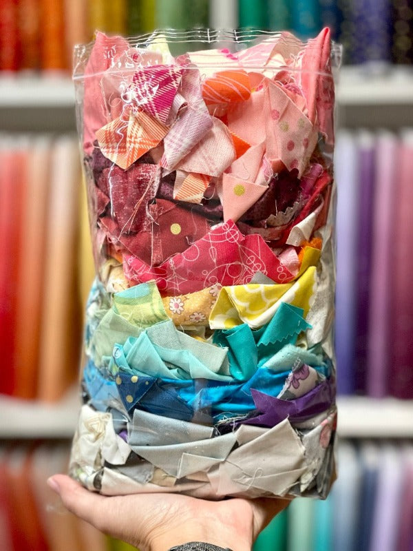 Rainbow Fabric Scrap Bag 1 pound