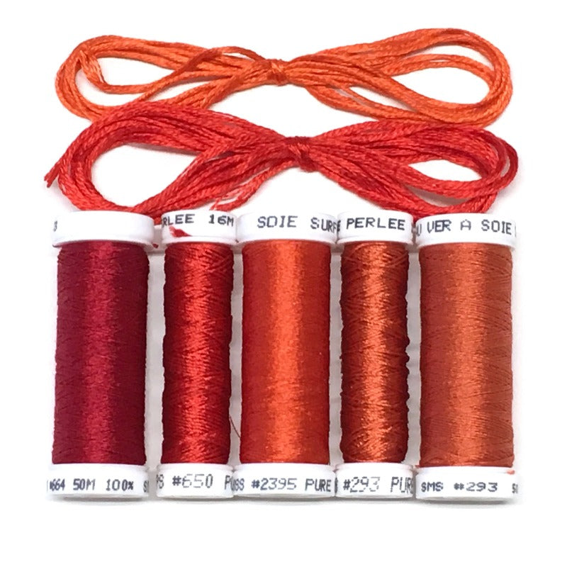 Deep Orange - Au Ver a Soie Thread Set