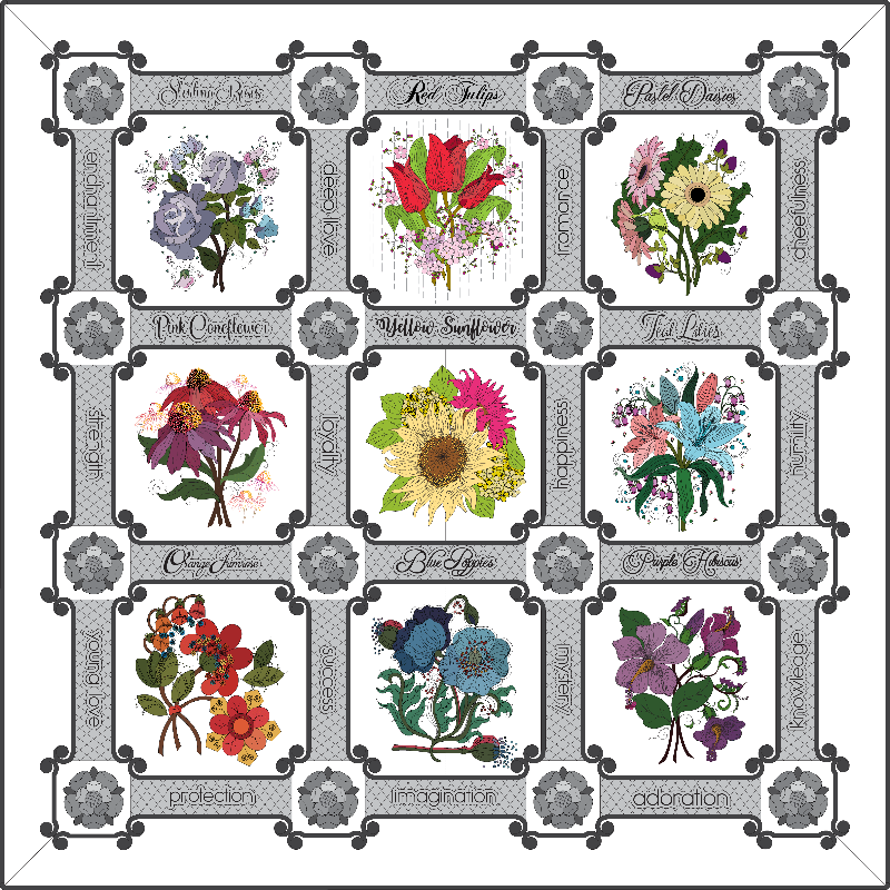 Purple Hibiscus - Applique Pattern