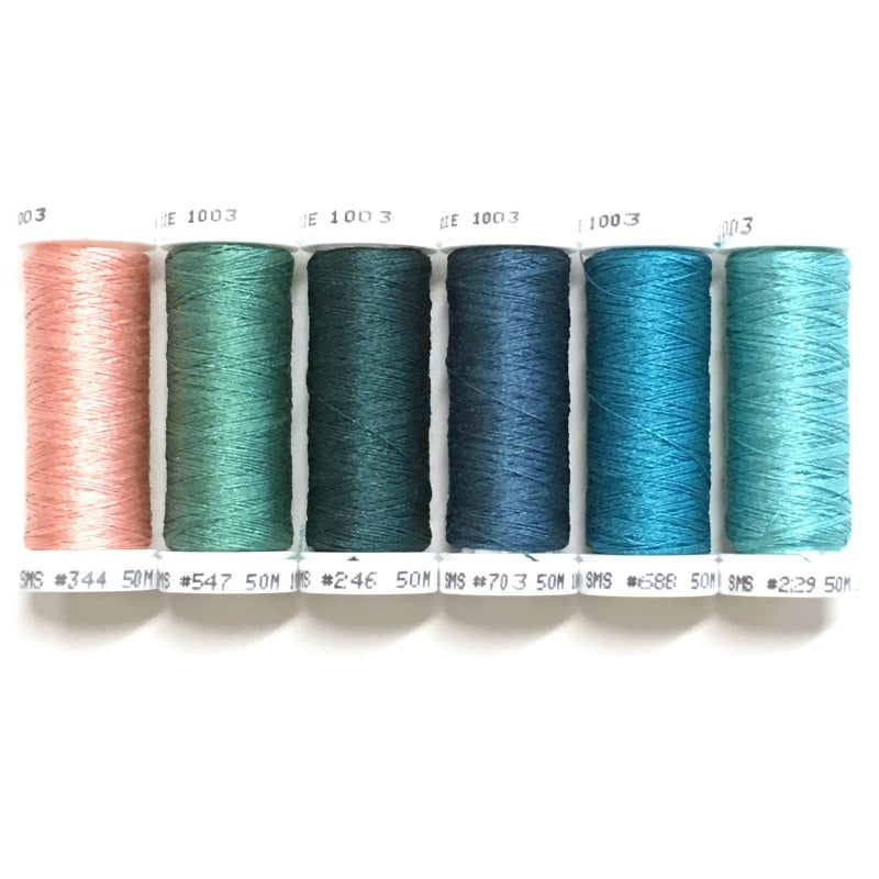 Teal Lilies - Soie 100/3 Thread Collection