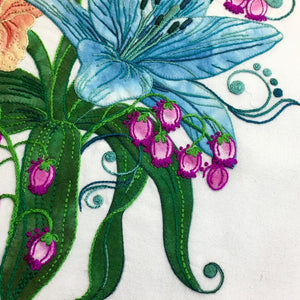 Teal Lilies - Applique Pattern