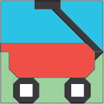 Toy Wagon Quilt Block - PDF