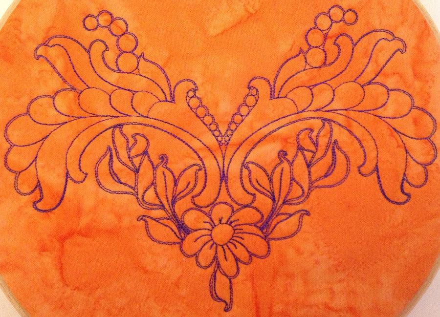 Trousseau digitized longarm and machine embroidery designs by Sharon Schamber