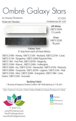Ombre Galaxy Stars - by V & Co. - Pattern/Kit