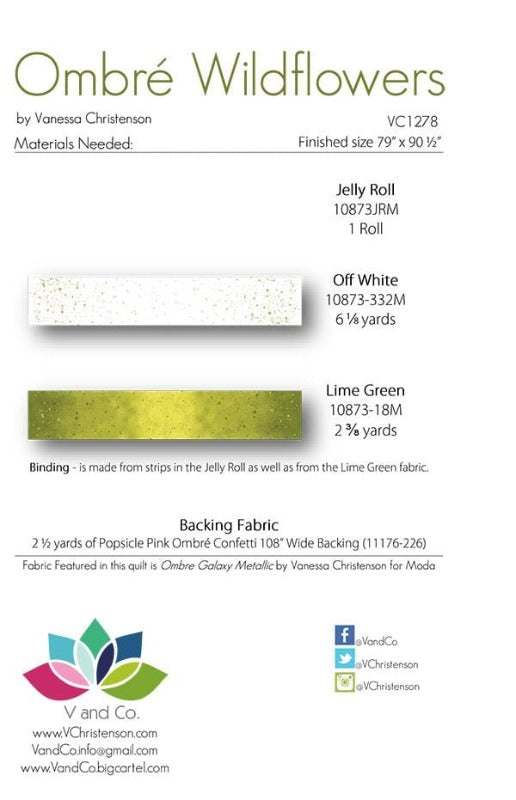 Ombre Wildflowers - by V & Co. - Pattern/Kit