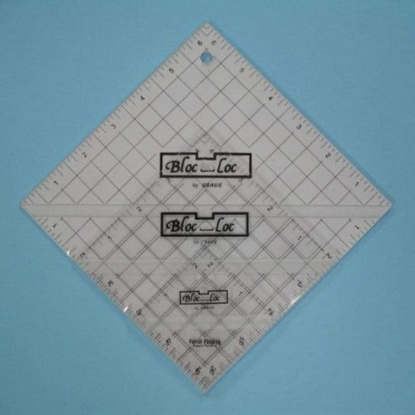 Bloc_Loc Half Sqaure Triangle Square Up Ruler Set